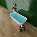 Freestanding Luxury Soaking Bathtub With Overflow And Pop-Up Drain