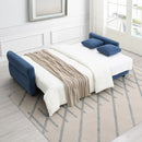 Haran - Sofa With Sleeper - Blue Fabric