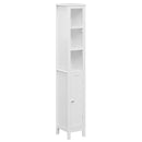 Slim Tall Bathroom Storage Cabinet With Adjustable Shelves, Anti Tip Freestanding Cabinet - White