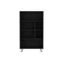 Bookcase, 6 Shelves, 4 Legs - Black