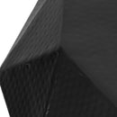 Modern Polygonal Coffee Table With Hammered Texture - Black