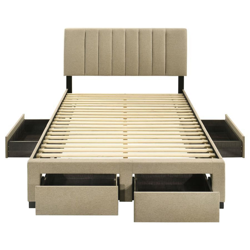 Wheatland - 4-Drawer Upholstered Storage Bed