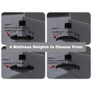 Upholstered Platform Bed With Special Shaped Velvet Headboard