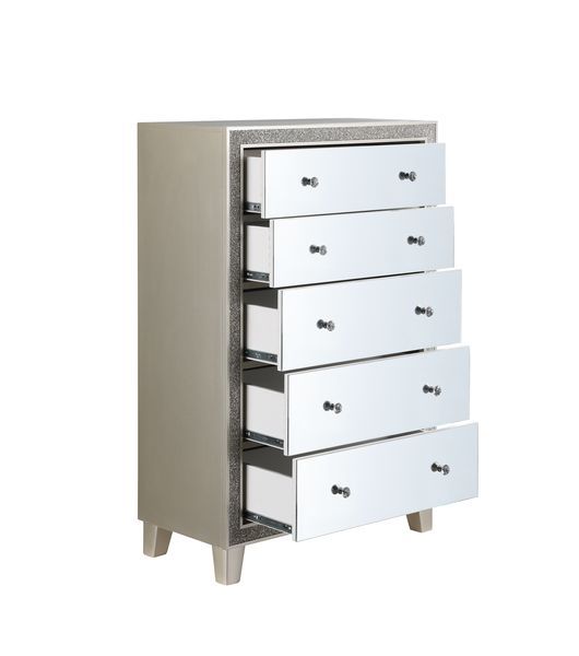 Sliverfluff - Chest - Mirrored & Champagne Finish - Atlantic Fine Furniture Inc