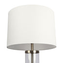 Luna - Table Lamp With On / Off Switch Clear Body Base - Clear / Silver / White