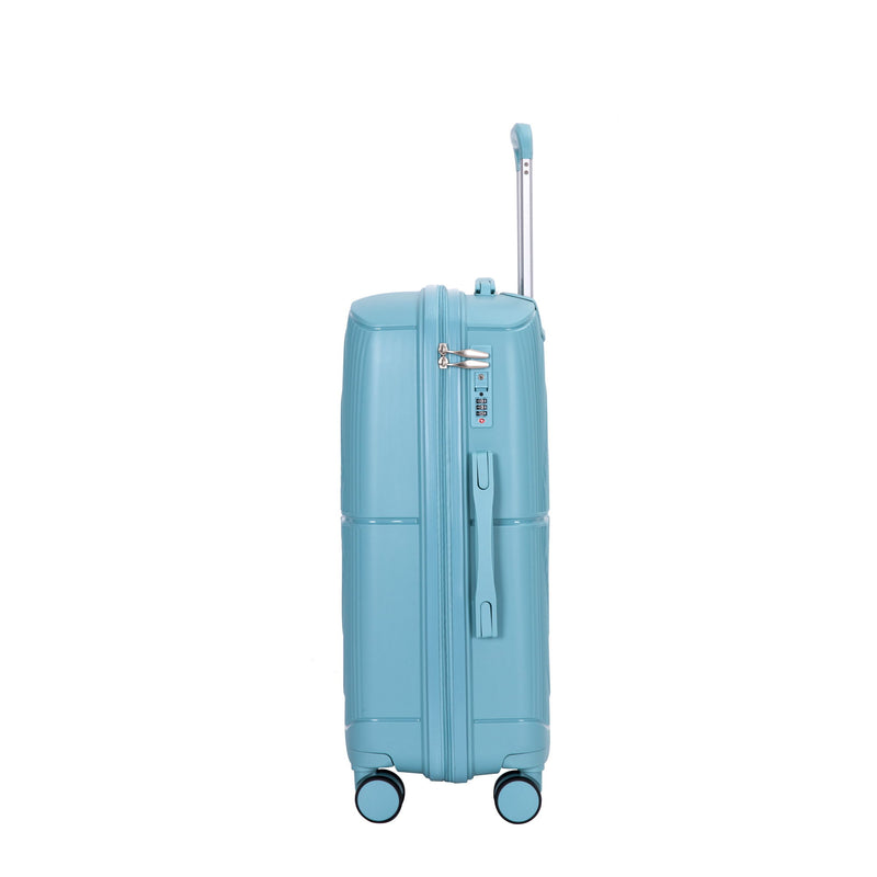 Hardshell Suitcase Double Spinner Wheels Pp Luggage Sets Lightweight Durable Suitcase With Tsa Lock, 3 Piece Set (20/24/28) - Dark Blue
