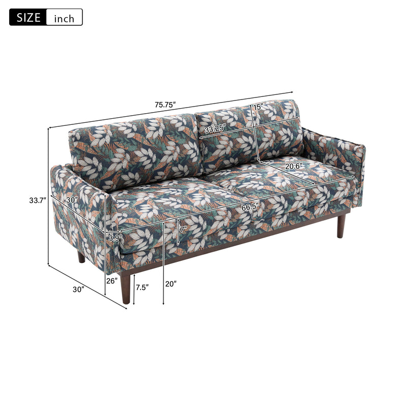 2 Seater Loveseat Sofa With Spacious Seating Area