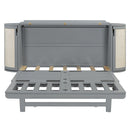 Murphy Bed With Hidden Storage & Modern Woven Design