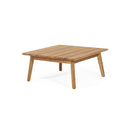Crowne - Modern Coffee Table With Slat Design - Teak