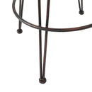 Outdoor Rattan Barstools With Black Brush Copper Iron Frame (Set of 2) - Multi Brown