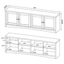 Laughlin - 4 Door Engineered Wood TV Stand - Dark Pine