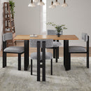 Modern Upholstered Armless Dining Chairs With Metal Legs