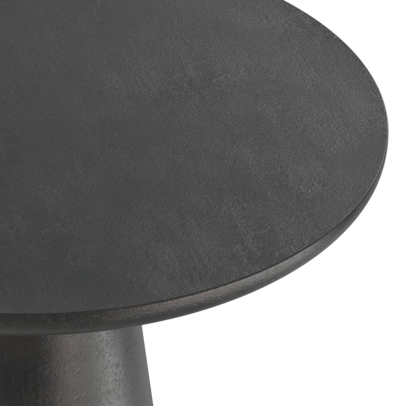 Gloria - Cast Aluminum Side Table - Black