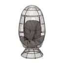 Patio Swivel Basket Egg Chair With Cushion