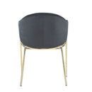 Modern Upholstered Dining Chair With Frame And Plush Velvet