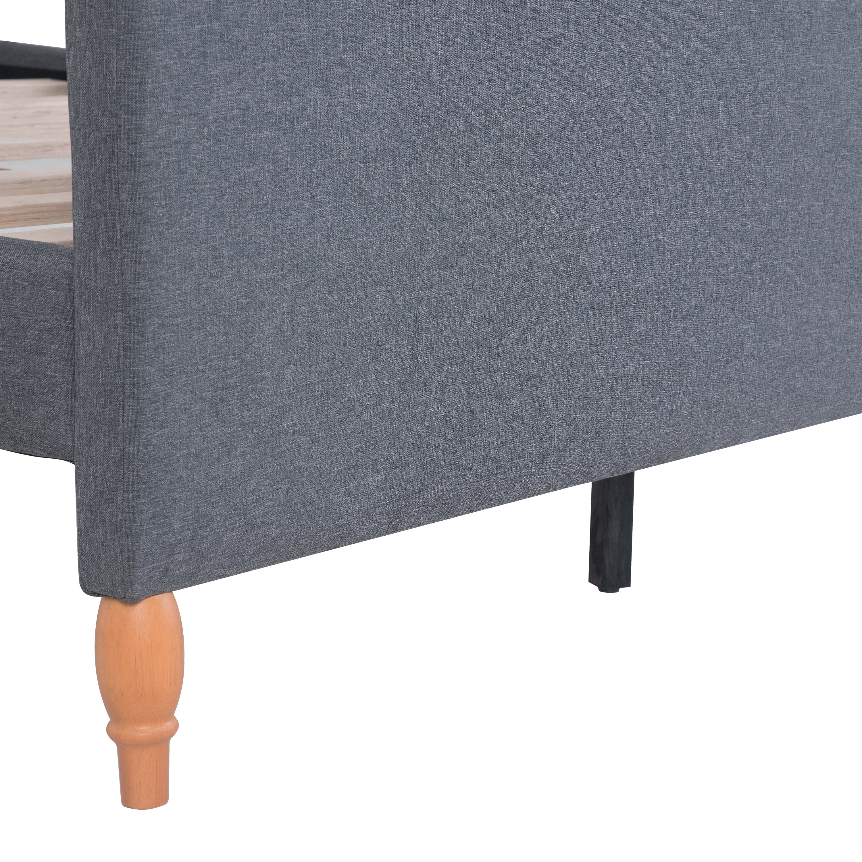 Full Size Vintage Upholstery Daybed with Button Tufted Backrest, Gray - Atlantic Fine Furniture Melbourne FL