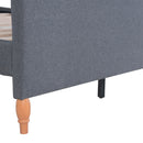 Full Size Vintage Upholstery Daybed with Button Tufted Backrest, Gray