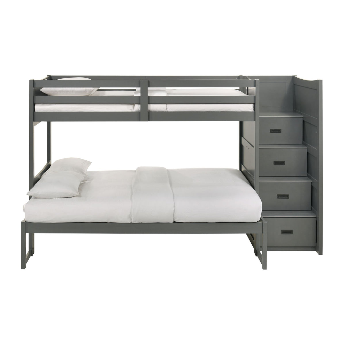 Sami Step Bunk With Right Headboard in Dark Brown by Elements International, view 40