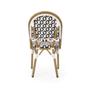 Chic French Bistro Chair With Durable Rattan And Aluminum Frame