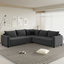 Modern Modular Sectional Oversized Couch Set With Pillows, Minimalist Style Wide Seat Comfy Sofa