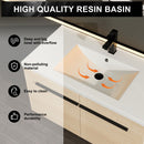 Bathroom Vanity Set With Resin Countertop Sink, 2 Doors