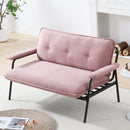 Modern Metal Frame Sofa With Sponge Filling For Compact Spaces And Versatile Use