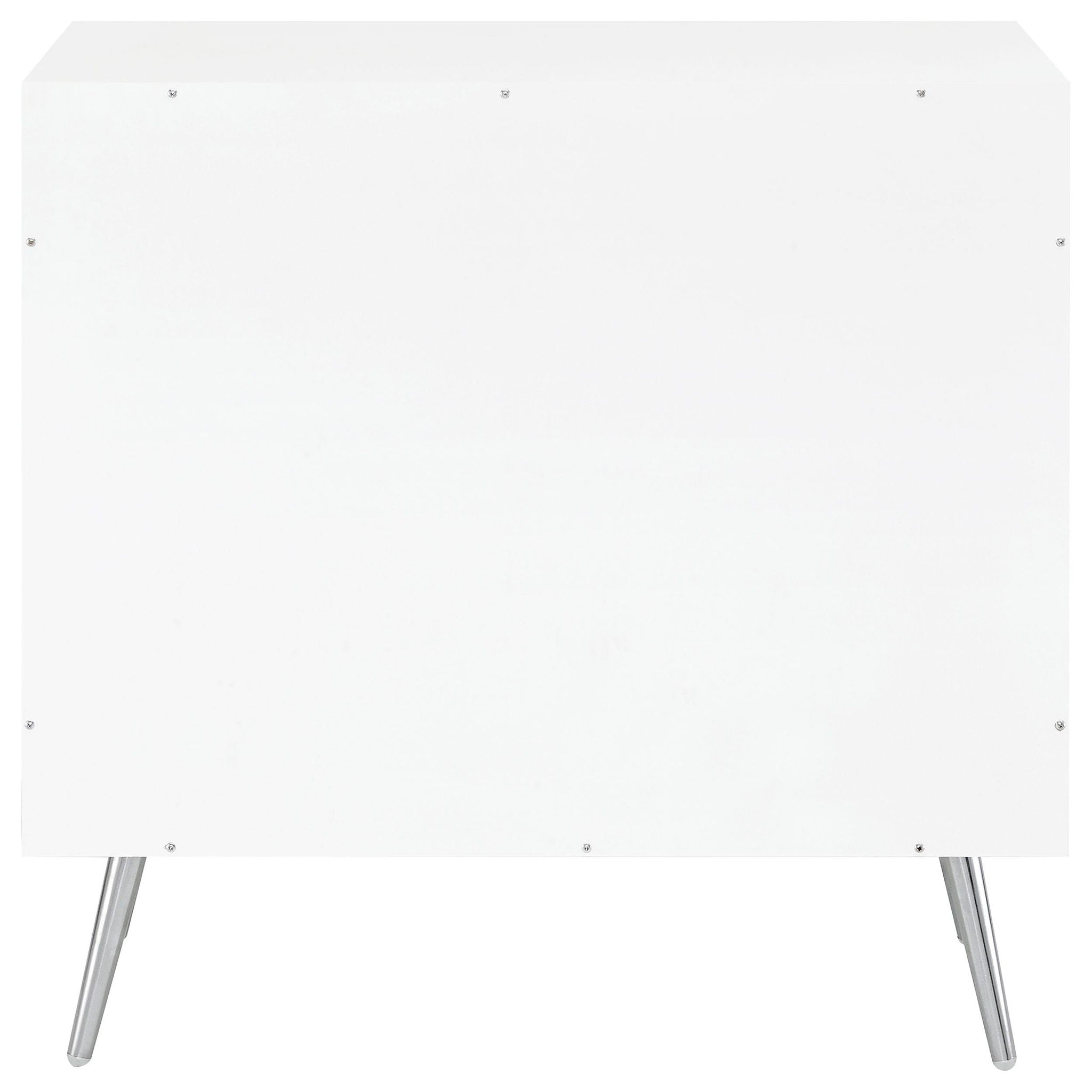 Nieta 2-door Engineered Wood Accent Cabinet White High Gloss