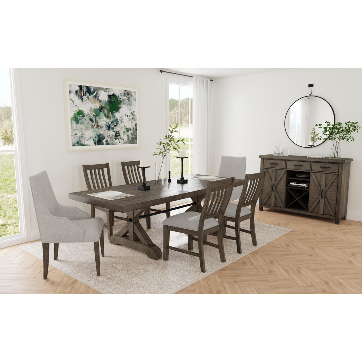 Yellowstone Standard Height Dining Set in Gray by Elements International, view 20