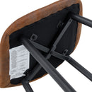 Modern Black Pu Bar Chair Rounded Backrest (Set of 2)