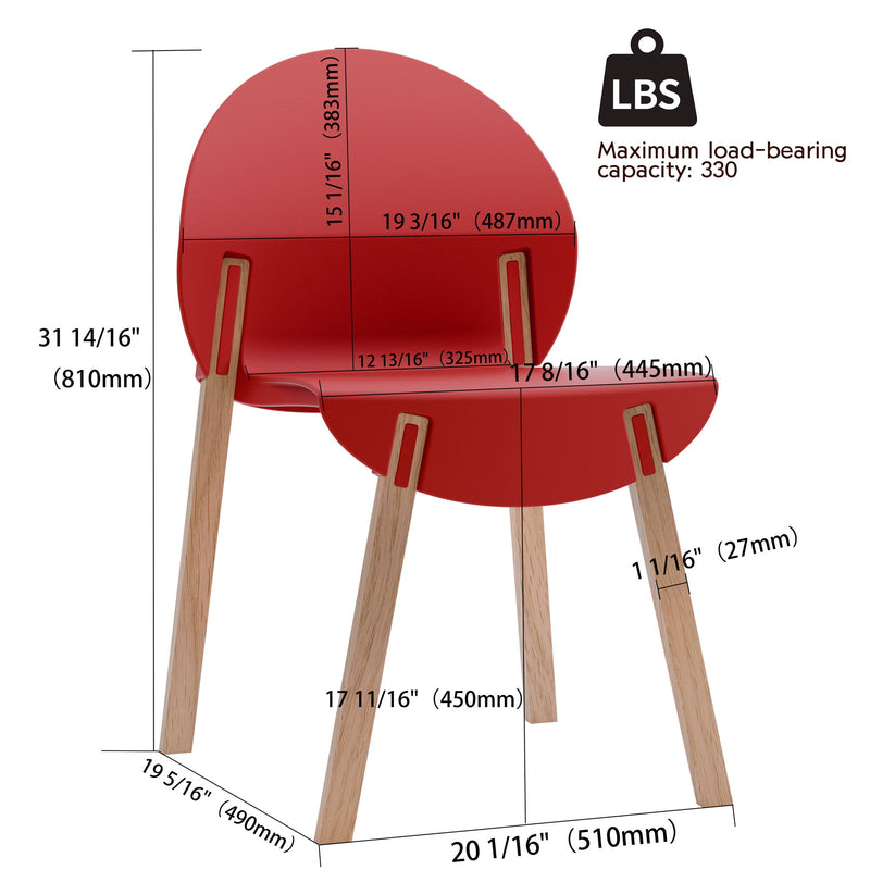 4 Piece Set Of Single Chairs With A Design Combining Modern And Traditional Elements