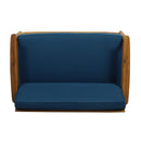 Outdoor Acacia Wood Loveseat Set With Coffee Table