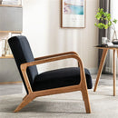 Classic Mid-Century Modern Accent Chairs, Open Framed Armchair With Cushioning