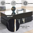 Drisana - Coffee Table - Black Mirrored