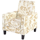 Push Back Upholstered Recliner Armchair