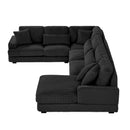 Oversized Sectional Sofa U - Shaped Sofa Couch Modern Sofa Upholstered In Soft Corduroy With A Chaise Lounge For Living Room