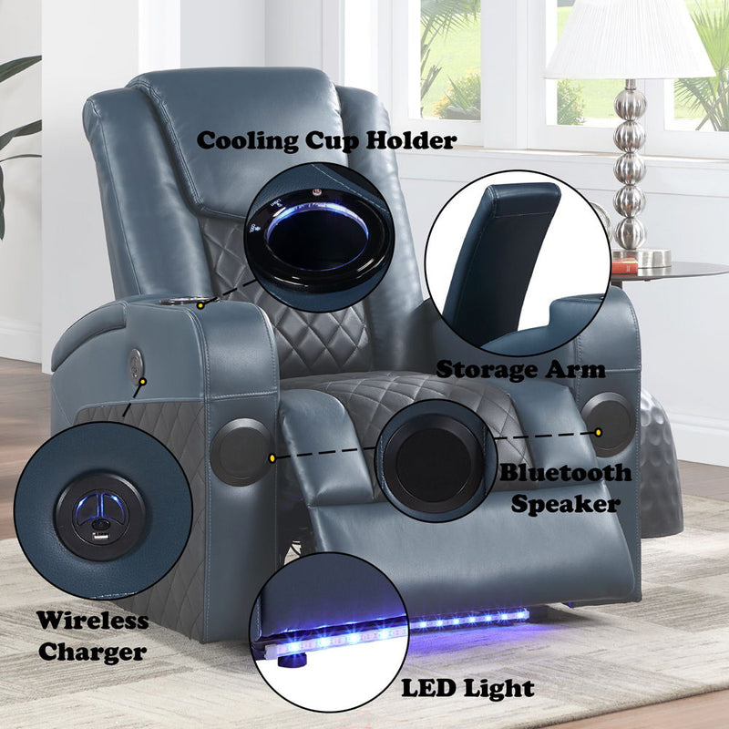 Alair - Power Motion Recliner With Bluetooth, Wireless Charger & Cupholder