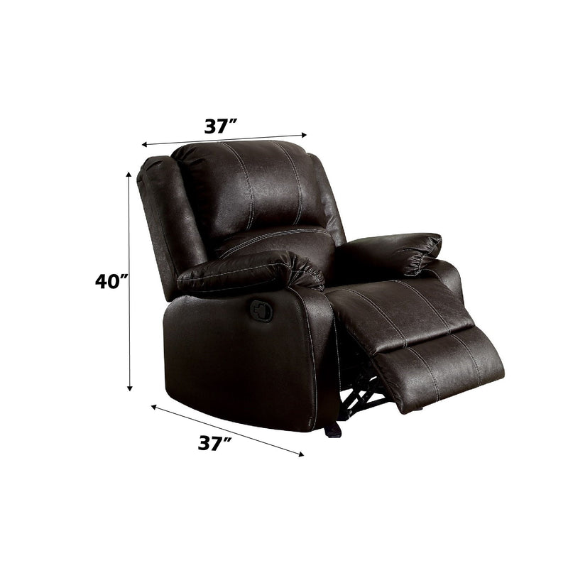 Zuriel - Synthetic Leather Motion Rocker Recliner - Brown