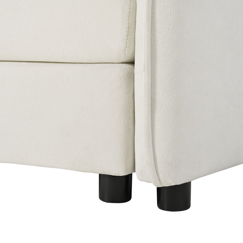 Modern Comfy Deep Seat Modular Sectional Sofa Cloud Couch With Ottoman