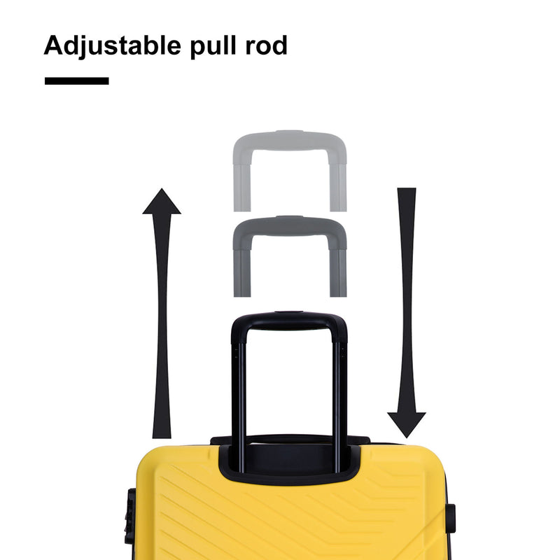 3 Piece Luggage Sets Lightweight Suitcase With Two Hooks, Spinner Wheels, Tsa Lock, Durable Hard Shell