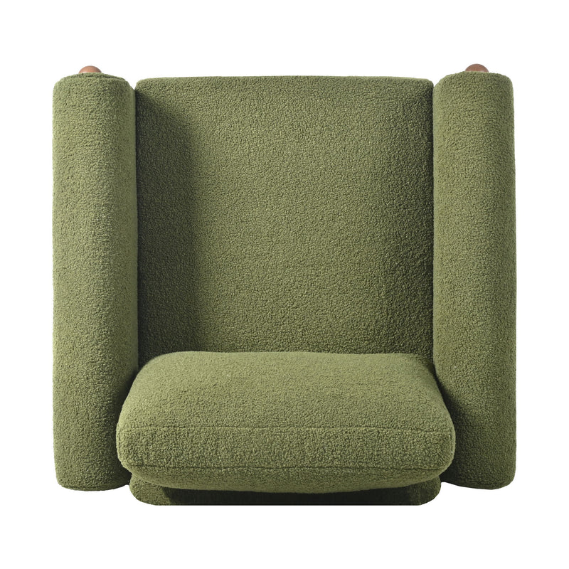 Oversized Accent Chair With Curved Armrests