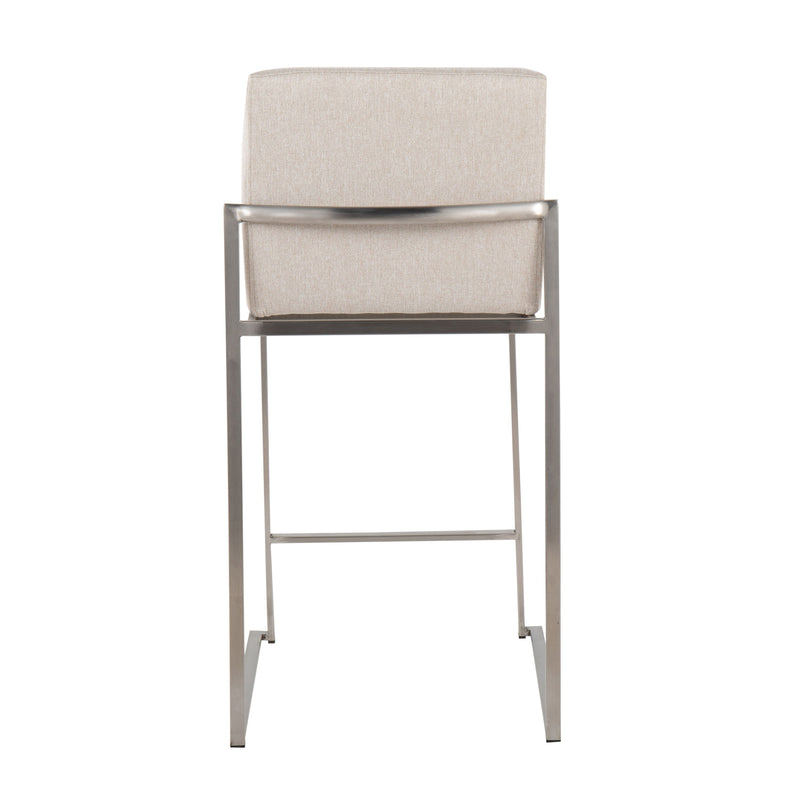 Fuji - Contemporary High Back Counter Stool, Functional Design