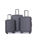 3 Piece Luggage Sets Lightweight Suitcase With Two Hooks, Spinner Wheels, Tsa Lock