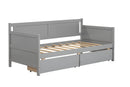 Daybed with two drawers, Twin size Sofa Bed,Storage Drawers for Bedroom,Living Room ,Grey(New SKU:W504P149044)