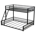 Bunk Bed Frame With Ladder And Safety Guardrails