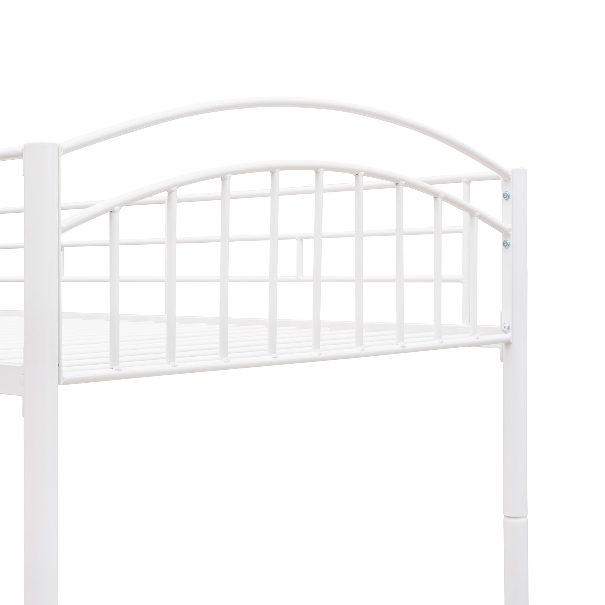 Twin Over Twin Metal Bunk Bed,Divided into Two Beds(White){OLD SKU:MF280424AAK} - Atlantic Fine Furniture Melbourne FL