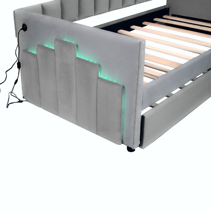 Upholstered Daybed With Light And USB Port