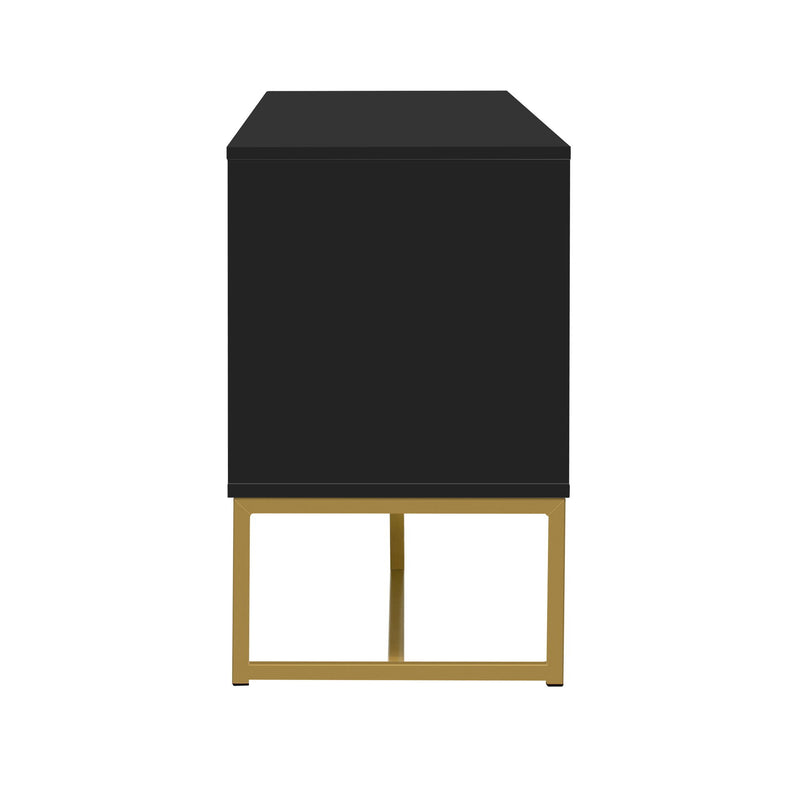TV Cabinet With 1 Drawer, 2 Cabinets, Handles And Anti-Tip Device