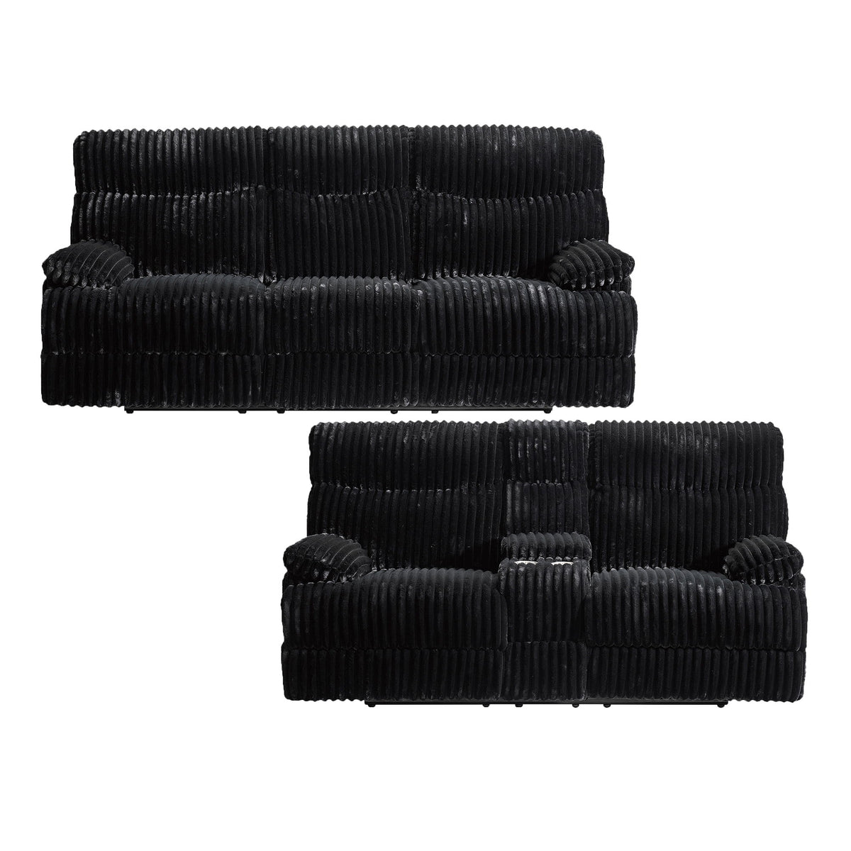 Admiral Living Room Set in Black by Elements International, view 2