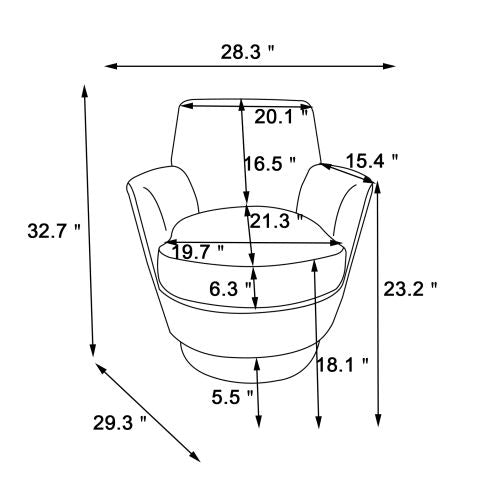 Polyester Swivel Barrel Chair, Swivel Accent Chairs Armchair For Living Room, Reading Chairs For Bedroom Comfy, Round Barrel Chairs With Gold Stainless Steel Base