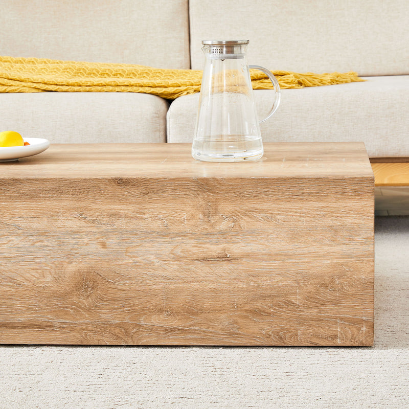 Modern Coffee Table With Smooth Light Wood Texture Patterns Material - Natural Wood